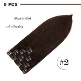 12 Remy Clip in Hair Extensions Human Hair Brown for Women Beauty - Long Silky Straight 8pcs 20clips Real Hair Extensions Clip In Human Hair (12 inch 100g 2 Dark Brown) 12 Remy Clip in Hair Extensions Human Hair Brown for Women Beauty - Long Silky Straight 8pcs 20clips Real Hair Extensions Clip In Human Hair (12 inch 100g 2 Dark Brown)