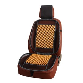 Wood Bead Car Seat Cover Cushion, Cooling & Breathing, Automotive Beaded Driver Seat Massager Cushion for Lower Back Pain