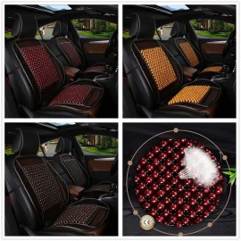 Wood Bead Car Seat Cover Cushion, Cooling & Breathing, Automotive Beaded Driver Seat Massager Cushion for Lower Back Pain