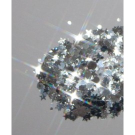 Platinum Biodegradable Chunky Glitter // Karizma Beauty Silver Bio Glitter Eco Glitter Face Glitter Festival Chunky 10g