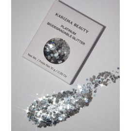 Platinum Biodegradable Chunky Glitter // Karizma Beauty Silver Bio Glitter Eco Glitter Face Glitter Festival Chunky 10g