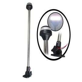 Pactrade Marine Boat LED Anchor All Round Light SS Pole Fold Down 25\'\'L 12V 2NM USCG A16 Certified
