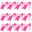 8 Inch 2 Colors Jumbo Cheerleader Bows Ponytail Holder Cheerleading Bows Hair (Pink/Hot Pink)