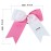 8 Inch 2 Colors Jumbo Cheerleader Bows Ponytail Holder Cheerleading Bows Hair (Pink/Hot Pink)