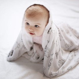 DreamShip Baby Blanket | 4-Layer Breathable Muslin | Hypoallergenic 100% Rayon | Baby Receiving Blankets | Perfect Shower Gift | Pre-Washed | for Newborns & Toddlers | 47x47 inch