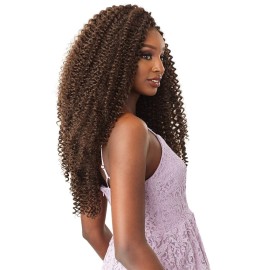 Sensationnel Lulutress Crochet Braiding Hair - Water Wave 18 Inch Fully Folded Diy All Kanekalon Synthetic Locs Twists (2 DARKBROWN)