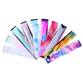 WOKOTO 10 Rolls Holographic Nail Art Foil Stickers Tips Starry Sky Adhesive nail Wraps foil transfer Manicure decals set (0.98inchs*39.4inchs) WOKOTO 10 Rolls Holographic Nail Art Foil Stickers Tips Starry Sky Adhesive nail Wraps foil transfer Manicure decals set (0.98inchs*39.4inchs)