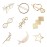 Lawie 9 Pack Vintage Circle Moon Star Branch Pearl Metal Gold Hair Clips Hairpins Snap Barrettes Decorative Hair Styling Ornament Accessories for Women Girls