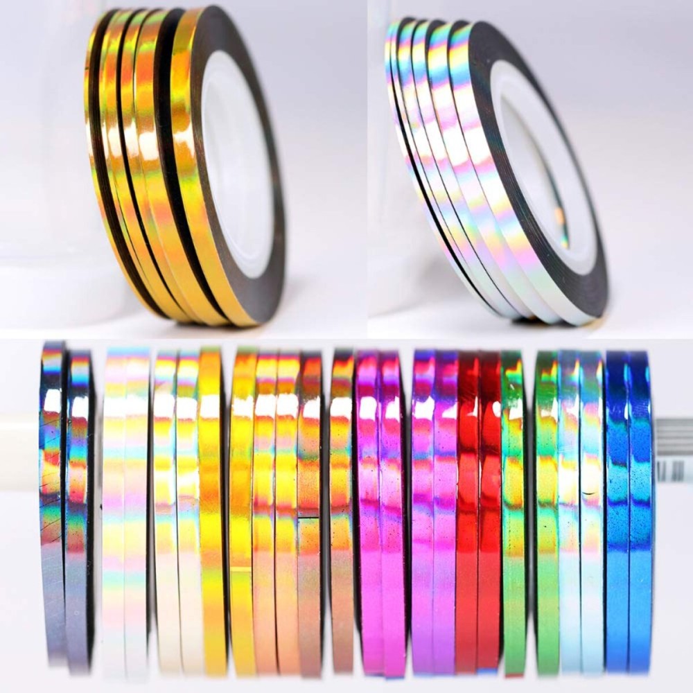 Nail Art Striping Tape Lines Kit 36 pcs 1mm 2mm 3mm Nail Tape Strips for Design DIY Silver Nails Striping Tape (Gold) Nail Art Striping Tape Lines Kit 36 pcs 1mm 2mm 3mm Nail Tape Strips for Design DIY Silver Nails Striping Tape (Gold)