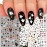 TailaiMei 1500 Pcs Halloween Nail Decals Stickers, 12 Sheets Self-Adhesive DIY Nail Art Tips Stencil for Halloween Party, Include Pumpkin/Bat/Ghost/Witch etc