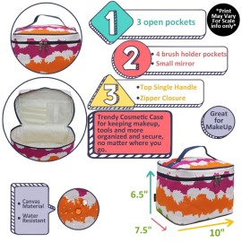 NGIL Black Glitter Large Top Handle Cosmetic Case NGIL Black Glitter Large Top Handle Cosmetic Case