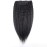 18 Inch Yaki Straight Human Hair Clip in Kinky Straight Hair Extension Virgin Brazialian Hair Clip ins 7pcs/set 16 Clips (120g 18, Natural Black)