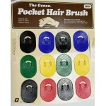 GENCO POCKET HAIR BRUSH 12 COUNT DISPLAY ASSORTED COLORS NEW