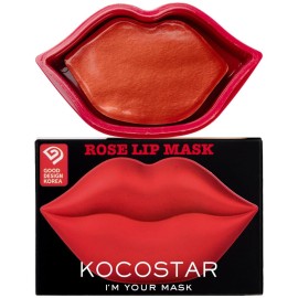 KOCOSTAR Rose Collagen Hydrogel Lip Mask with Niacinamide, Multi Functional Hydrating Lip Care for Dry and Chapped Lips, Hypoallergenic and Paraben Free, Korean Skincare (20 Count) KOCOSTAR Rose Collagen Hydrogel Lip Mask with Niacinamide, Multi Functional Hydrating Lip Care for Dry and Chapped Lips, Hypoallergenic and Paraben Free, Korean Skincare (20 Count)
