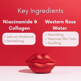 KOCOSTAR Rose Collagen Hydrogel Lip Mask with Niacinamide, Multi Functional Hydrating Lip Care for Dry and Chapped Lips, Hypoallergenic and Paraben Free, Korean Skincare (20 Count) KOCOSTAR Rose Collagen Hydrogel Lip Mask with Niacinamide, Multi Functional Hydrating Lip Care for Dry and Chapped Lips, Hypoallergenic and Paraben Free, Korean Skincare (20 Count)