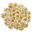 BETITETO 40 Pcs U-Shaped Flower Rhinestone Hair Pins Crystal Hair Accessories for Bridal Wedding Party Girls\' Sweet Sixteen (Yellow)