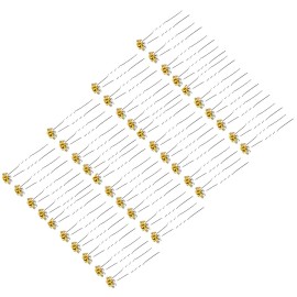 BETITETO 40 Pcs U-Shaped Flower Rhinestone Hair Pins Crystal Hair Accessories for Bridal Wedding Party Girls\' Sweet Sixteen (Yellow) BETITETO 40 Pcs U-Shaped Flower Rhinestone Hair Pins Crystal Hair Accessories for Bridal Wedding Party Girls\' Sweet Sixteen (Yellow)