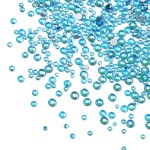 Jollin 3456pcs Flatback Rhinestones Glass Charms Diamantes Gems Stones for Nail Art 6 Size ss4~ss12 Aquamarine AB