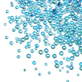 Jollin 3456pcs Flatback Rhinestones Glass Charms Diamantes Gems Stones for Nail Art 6 Size ss4~ss12 Aquamarine AB Jollin 3456pcs Flatback Rhinestones Glass Charms Diamantes Gems Stones for Nail Art 6 Size ss4~ss12 Aquamarine AB