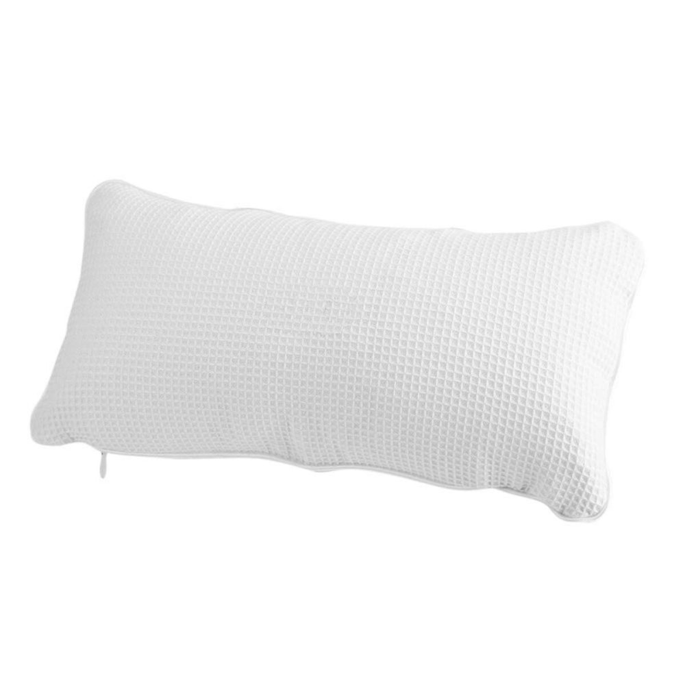 EORTA Inflatable Bathtub Pillow Anti-Slip Aerated Bath Pillow with Suction Cup Spa Bath Cushion for Head Neck Rest Relax, Home, Bathroom, White, 13.8X7.8