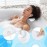 EORTA Inflatable Bathtub Pillow Anti-Slip Aerated Bath Pillow with Suction Cup Spa Bath Cushion for Head Neck Rest Relax, Home, Bathroom, White, 13.8X7.8