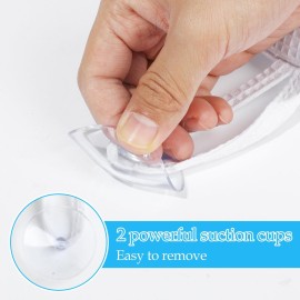 EORTA Inflatable Bathtub Pillow Anti-Slip Aerated Bath Pillow with Suction Cup Spa Bath Cushion for Head Neck Rest Relax, Home, Bathroom, White, 13.8X7.8