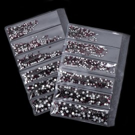 Jollin 3456pcs Flatback Rhinestones Glass Charms Diamantes Gems Stones for Nail Art 6 Size ss4~ss12 Amethyst