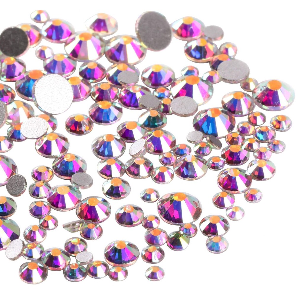 Jollin 3456pcs Flatback Rhinestones Glass Charms Diamantes Gems Stones for Nail Art 6 Size ss4~ss12 Crystal AB Jollin 3456pcs Flatback Rhinestones Glass Charms Diamantes Gems Stones for Nail Art 6 Size ss4~ss12 Crystal AB