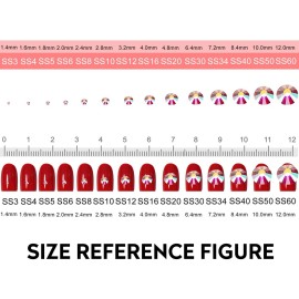 Jollin 3456pcs Flatback Rhinestones Glass Charms Diamantes Gems Stones for Nail Art 6 Size ss4~ss12 Crystal AB Jollin 3456pcs Flatback Rhinestones Glass Charms Diamantes Gems Stones for Nail Art 6 Size ss4~ss12 Crystal AB