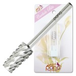 pana Professional USA Tapered Barrel Bit Nail Drill (Gold, Silver, Ceramic) (Extra Coarse (Silver))