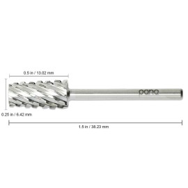 pana Professional USA Tapered Barrel Bit Nail Drill (Gold, Silver, Ceramic) (Extra Coarse (Silver))