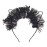 Lux Accessories Black Straw Strips Cat Ears Playful Crazy Fun Fashion Headband