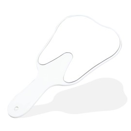 ANNWAH Cute Tooth Shaped Mirror - Handheld Makeup Mirror with Handle for Women & Kids - Lightweight & Smooth