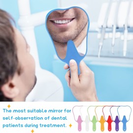 ANNWAH Cute Tooth Shaped Mirror - Handheld Makeup Mirror with Handle for Women & Kids - Lightweight & Smooth