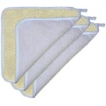 3 pcs/set Soft Weave Home Spa Exfoliating Face and Body Wash Cloths, Dual-Sided With Exfoliating Scrub and Soft Terry Cloth - Shower Scrubber - Remove Dead Skin - Great for Skin Care in the Bath