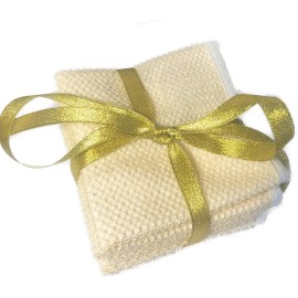 3 pcs/set Soft Weave Home Spa Exfoliating Face and Body Wash Cloths, Dual-Sided With Exfoliating Scrub and Soft Terry Cloth - Shower Scrubber - Remove Dead Skin - Great for Skin Care in the Bath