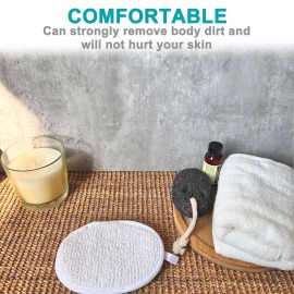 6 pcs/Set 4.35.7 Natural Exfoliating Face Body Pad Loofah Sponge Facial Brush - Shower Scrubber - Body Bath Spa for Men & Women, Renewable Resource - Pack of 6