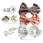 California Tot Toddler Hair Bow Clips for Girls (Sugar Clip Set of 5)