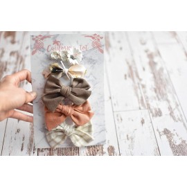 California Tot Toddler Hair Bow Clips for Girls (Sugar Clip Set of 5)