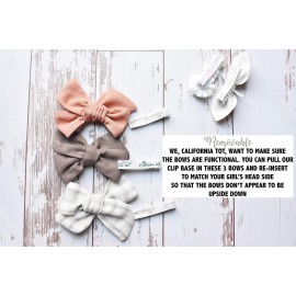 California Tot Toddler Hair Bow Clips for Girls (Sugar Clip Set of 5)
