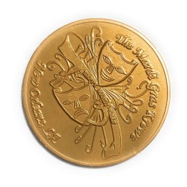 Mardi Gras Beads 33 inch 7mm, 12 Dozen, 144 Pieces, Assorted Necklaces with Doubloon