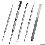 Complete 5 Piece Cuticle and Nail Care Set - For Manicure and Pedicure Use - Salon Quality - Stainless Steel - Personal Care for Men and Women - Easy to Use and Clean