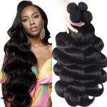 QTHAIR 16A Brazilian Body Wave Human Hair (26 26 24 22 inch,400g) 100% Unprocessed Body Wave Brazilian Virgin Hair Weave Brazilian Body Wavy Human Hair Bundles