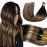 LaaVoo Itip Human Hair Extensions Balayage Brown I Tips Hair Extensions Real Human Hair Cold Fusion Natural Black Balayage Medium Brown Ombre Caramel Brown 20 Inch 1g/1s 50g