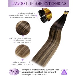 LaaVoo Itip Human Hair Extensions Balayage Brown I Tips Hair Extensions Real Human Hair Cold Fusion Natural Black Balayage Medium Brown Ombre Caramel Brown 20 Inch 1g/1s 50g LaaVoo Itip Human Hair Extensions Balayage Brown I Tips Hair Extensions Real Human Hair Cold Fusion Natural Black Balayage Medium Brown Ombre Caramel Brown 20 Inch 1g/1s 50g