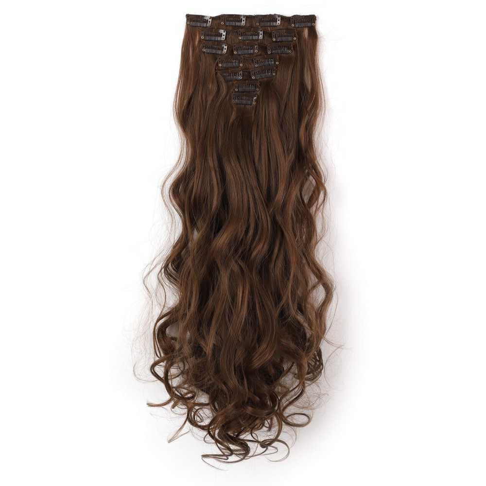 Onedor 20 Curly Full Head Clip in Synthetic Hair Extensions 7pcs 140g (10) Onedor 20 Curly Full Head Clip in Synthetic Hair Extensions 7pcs 140g (10)