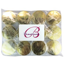 Beauticom 30g/30ml (1 fl. oz.) Double Wall Clear Plastic Leak Proof Jars with Flat Top Lids for Creams, Lotions, Make Up, Powders, Glitters, and more... (Color: Metallic Gold, Pieces: 12) Beauticom 30g/30ml (1 fl. oz.) Double Wall Clear Plastic Leak Proof Jars with Flat Top Lids for Creams, Lotions, Make Up, Powders, Glitters, and more... (Color: Metallic Gold, Pieces: 12)