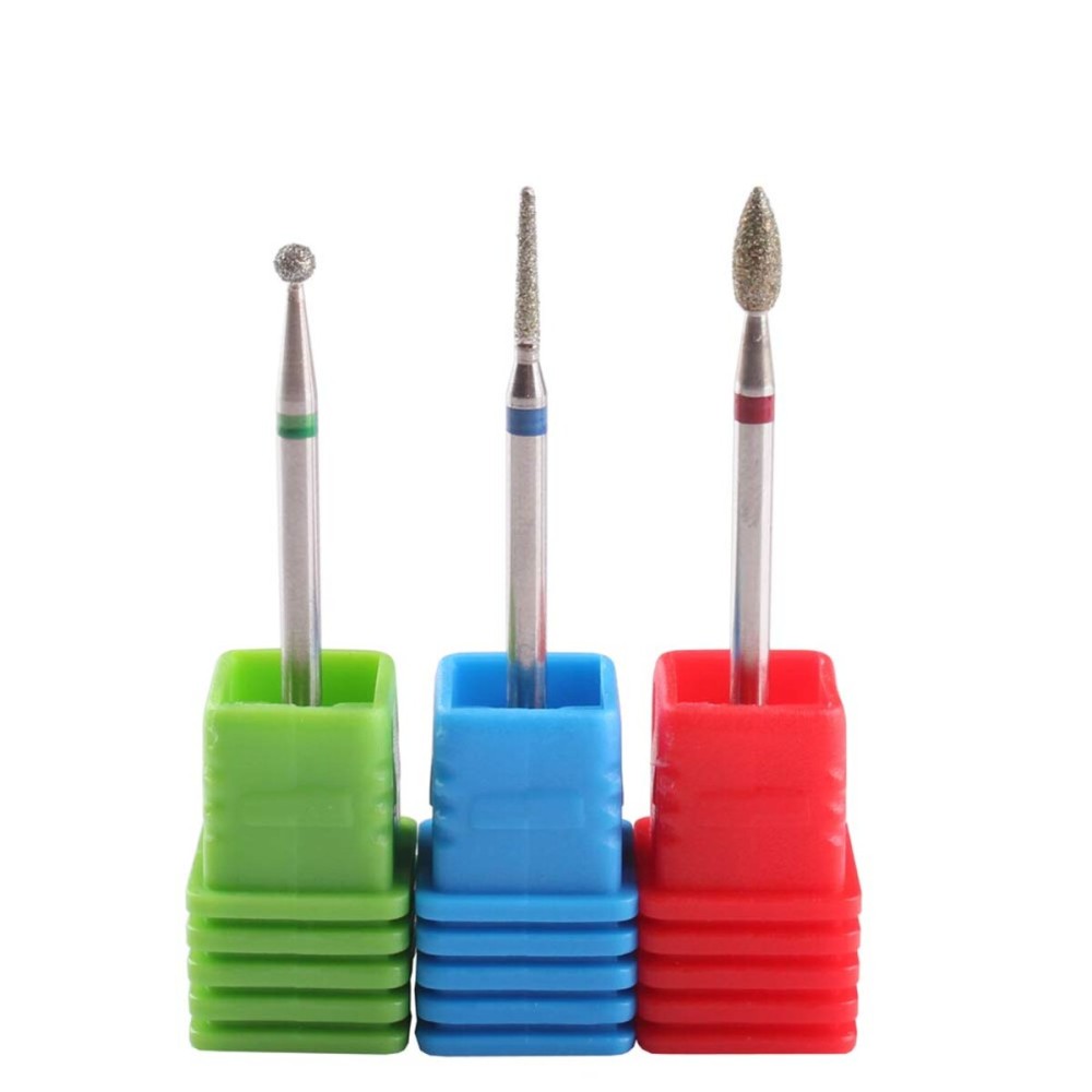 MZCMSL 3pcs Diamond Cuticle Drill Bits (Needle,Ball,Bullet) Nail Bit,Professional Manicure Drill Bit Kit,3/32 Shank e file MZCMSL 3pcs Diamond Cuticle Drill Bits (Needle,Ball,Bullet) Nail Bit,Professional Manicure Drill Bit Kit,3/32 Shank e file