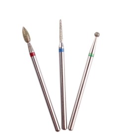MZCMSL 3pcs Diamond Cuticle Drill Bits (Needle,Ball,Bullet) Nail Bit,Professional Manicure Drill Bit Kit,3/32 Shank e file MZCMSL 3pcs Diamond Cuticle Drill Bits (Needle,Ball,Bullet) Nail Bit,Professional Manicure Drill Bit Kit,3/32 Shank e file