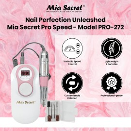 Mia Secret - 272 - PROFESSIONAL Pro-Speed Portable Rechargable Nail Drill - White & Pink NEW ITEM ! Mia Secret - 272 - PROFESSIONAL Pro-Speed Portable Rechargable Nail Drill - White & Pink NEW ITEM !